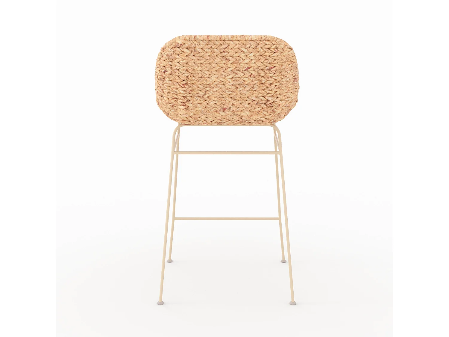 Set di 2 sedie da bar 66 cm in materiale naturale - Faro