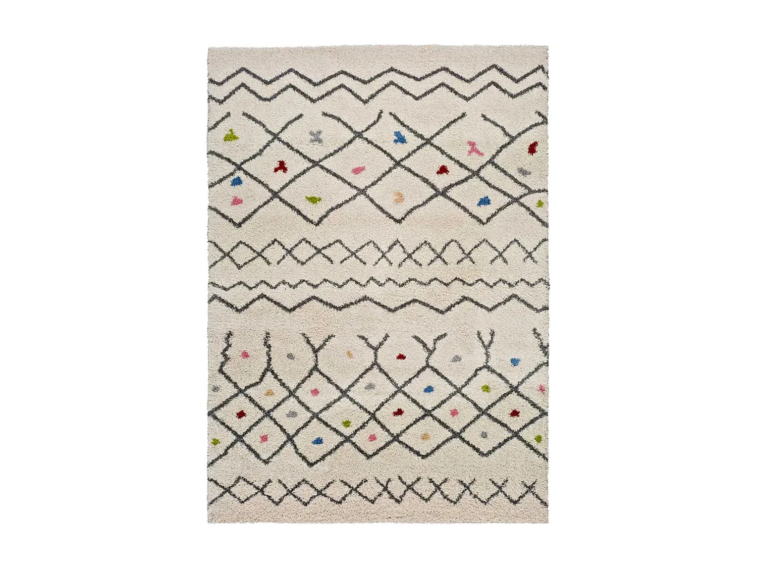 Tapis intérieur - berbère - blanc - 133 x 190 cm - KASBAH