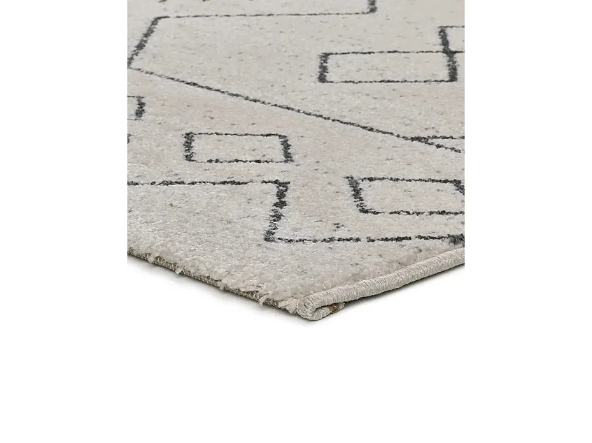 Tapis intérieur - ethnique - blanc - 140 x 200 cm - MALIKA