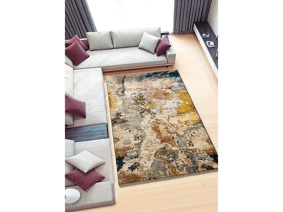 Tapis intérieur - abstrait - multicolore - 200 x 240 cm - ANOUK