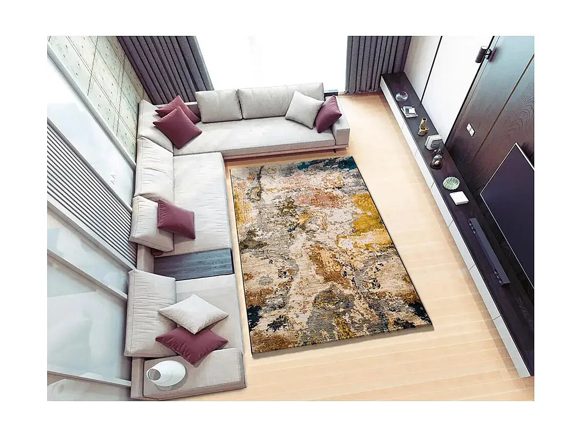 Tapis intérieur - abstrait - multicolore - 200 x 240 cm - ANOUK
