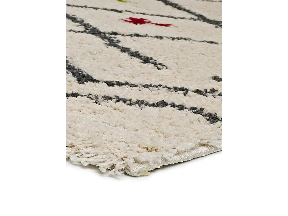 Tapis intérieur - berbère - blanc - 80 x 150 cm - KASBAH