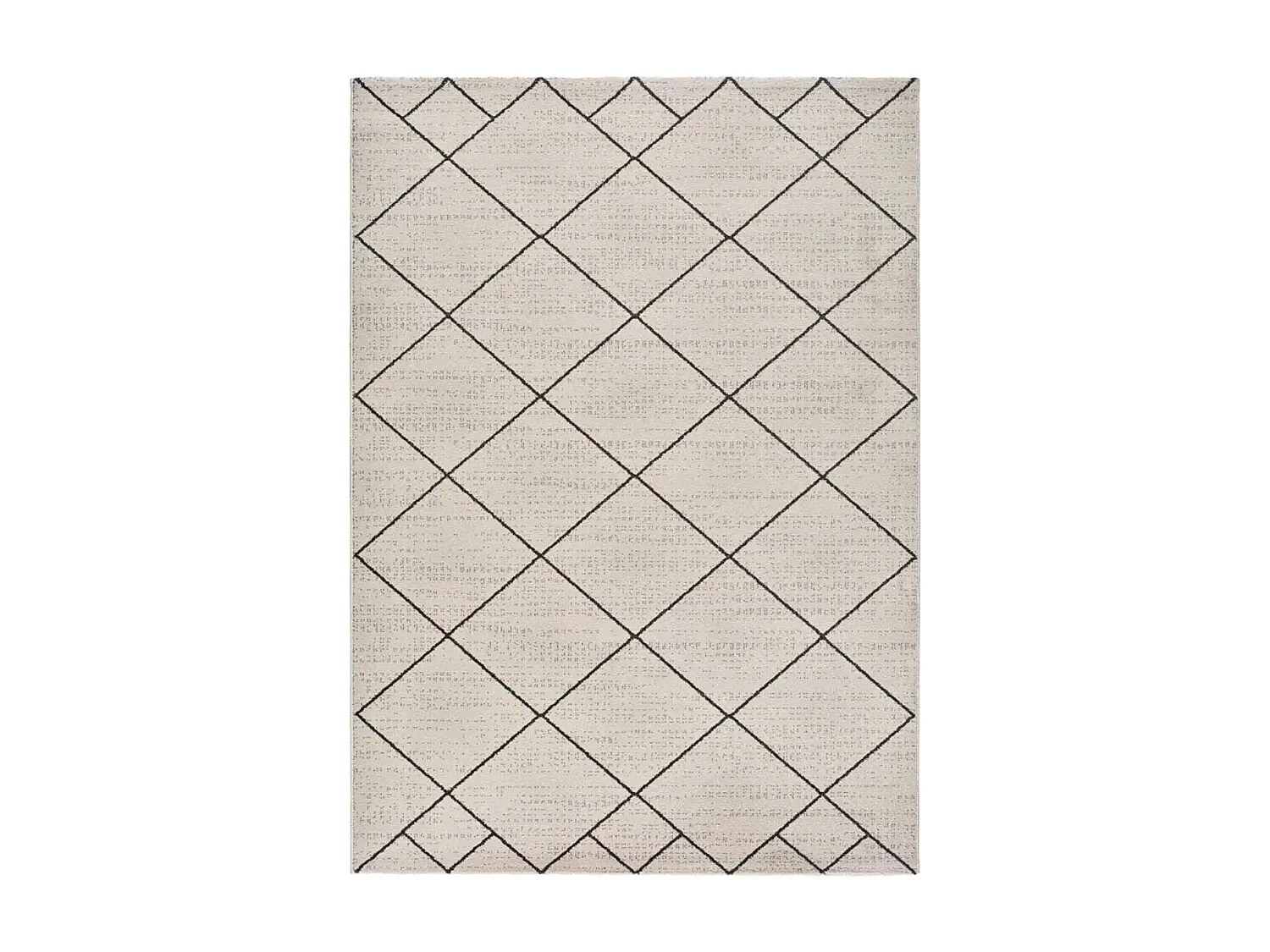 Tapis intérieur - ethnique - blanc - 60 x 120 cm - MALIKA