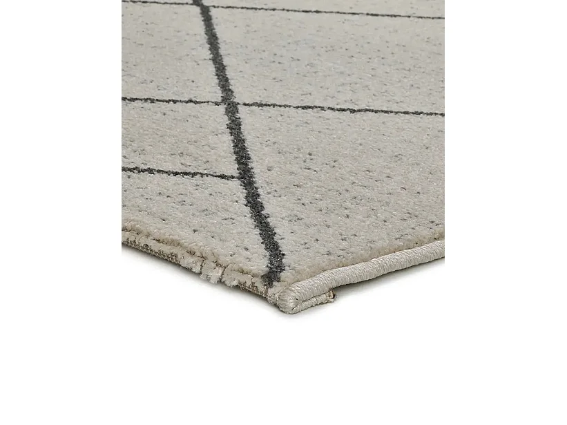 Tapis intérieur - ethnique - blanc - 60 x 120 cm - MALIKA