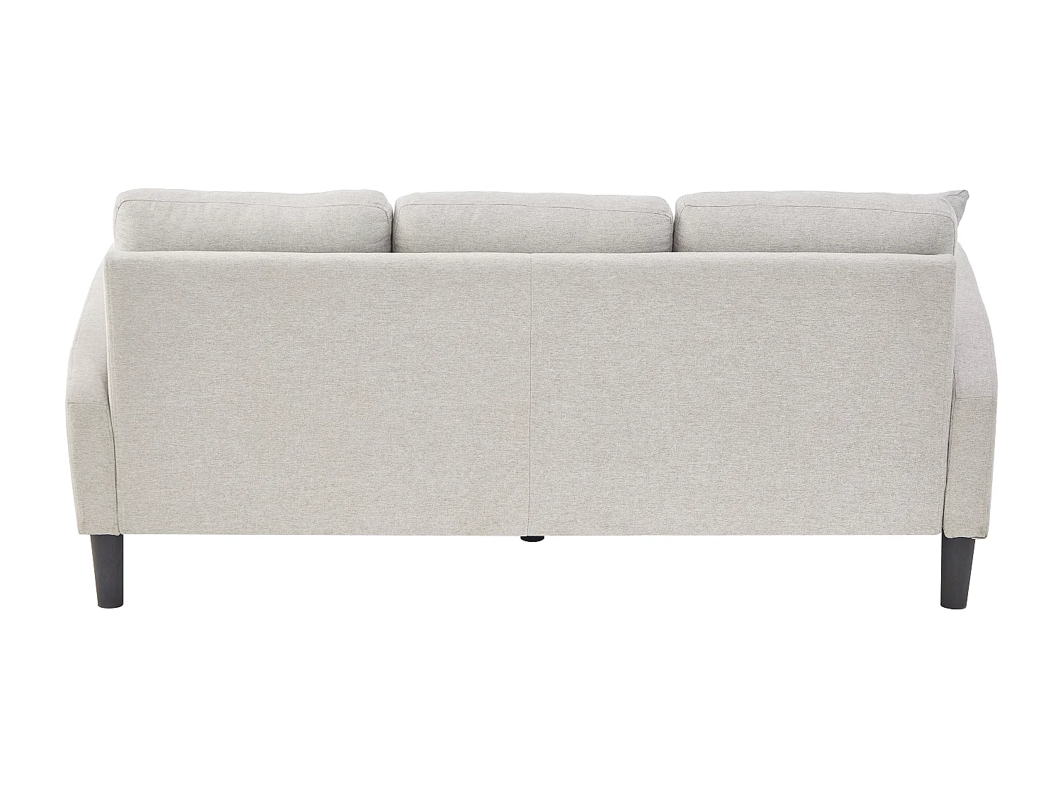 Canapé 3 places avec méridienne – Canapé d'angle avec poches latérales – tissu coton-lin beige