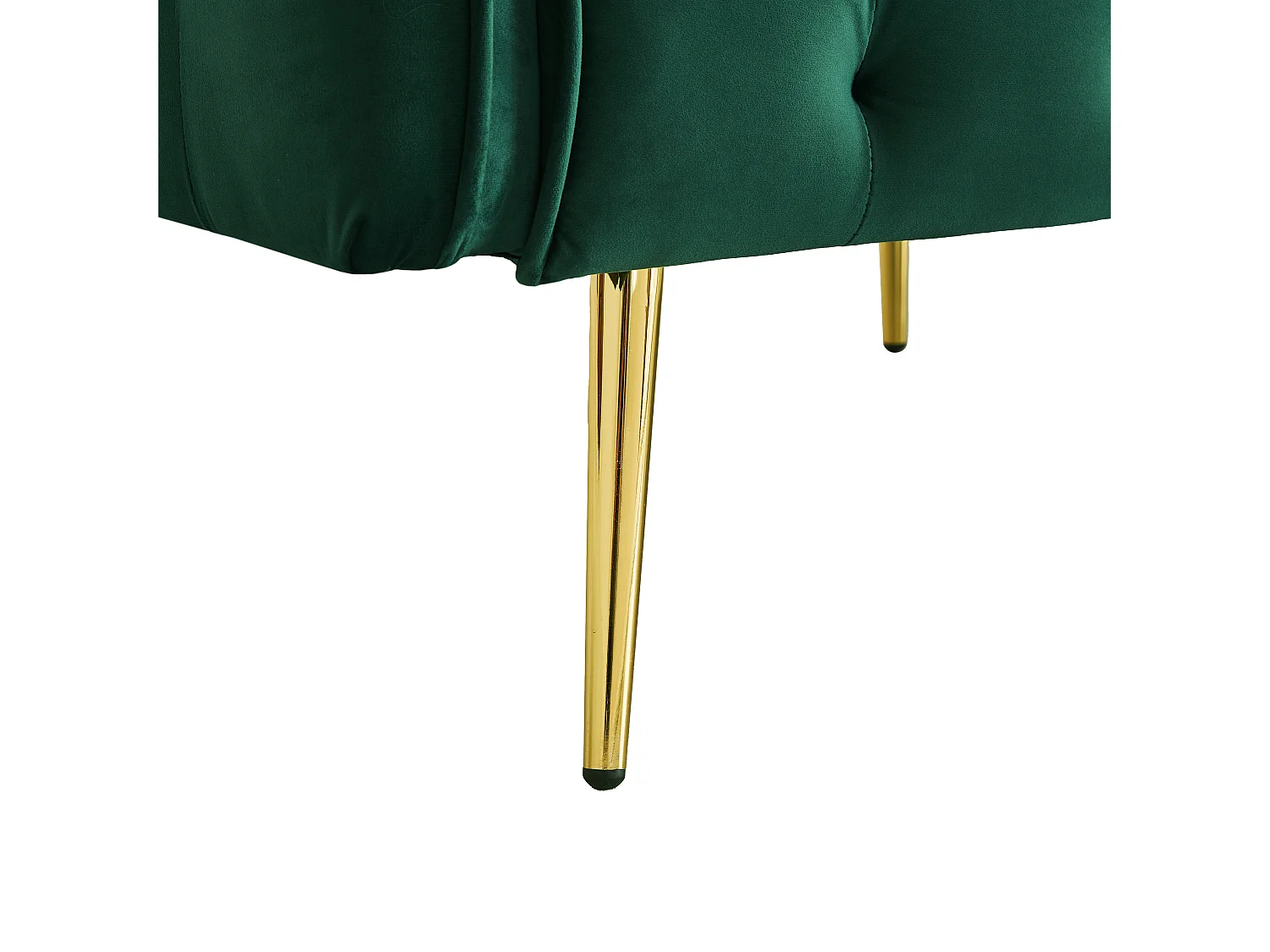 Canapé 2 places pliant - Canapé droit avec dossier et accoudoirs réglables - velours vert