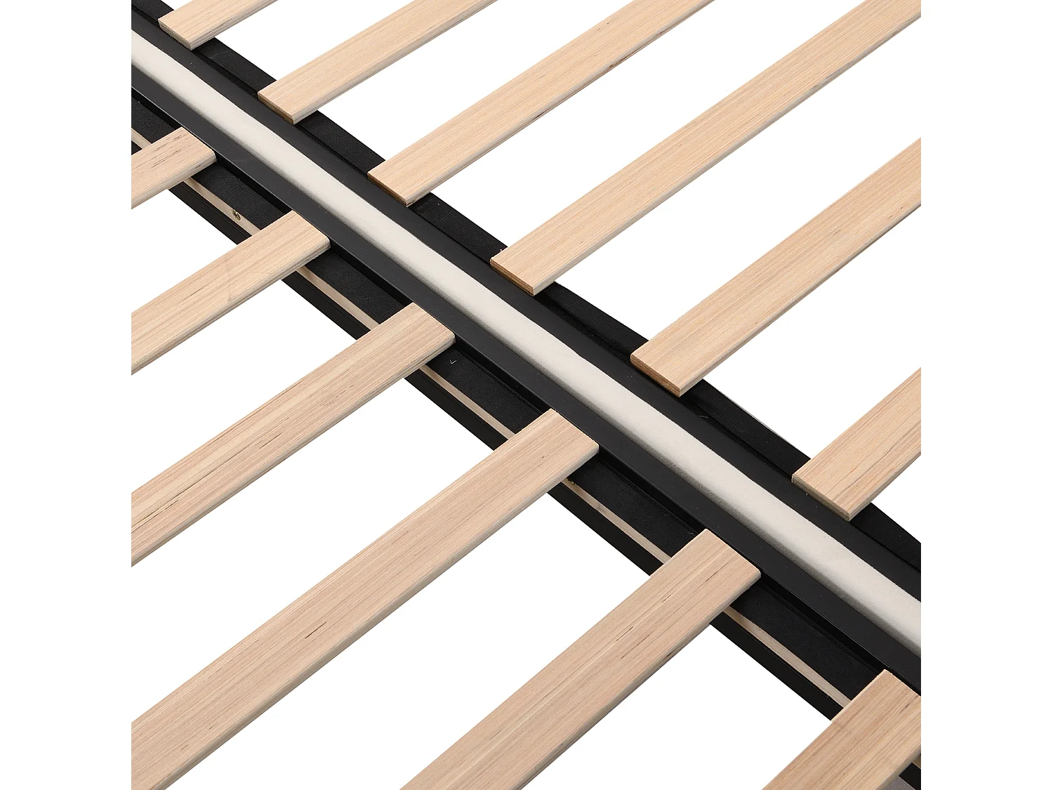 Łóżko dziecięce 90 x 200 cm - z dnem z listew - aksamit - beżowe - bez materaca