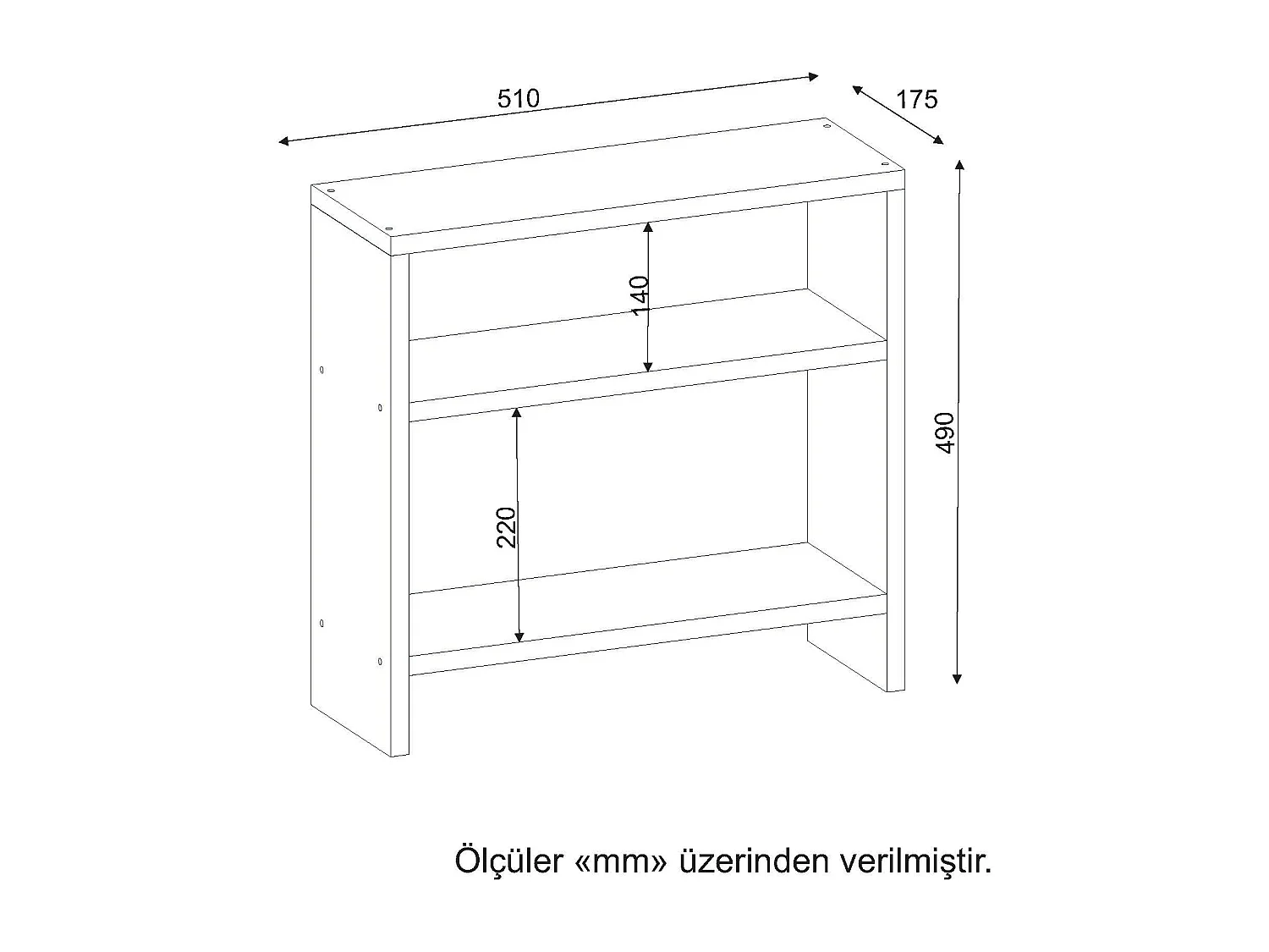 Table d'Appoint en bois "Silvanus" - 17 x 51 x 49 cm - Blanc