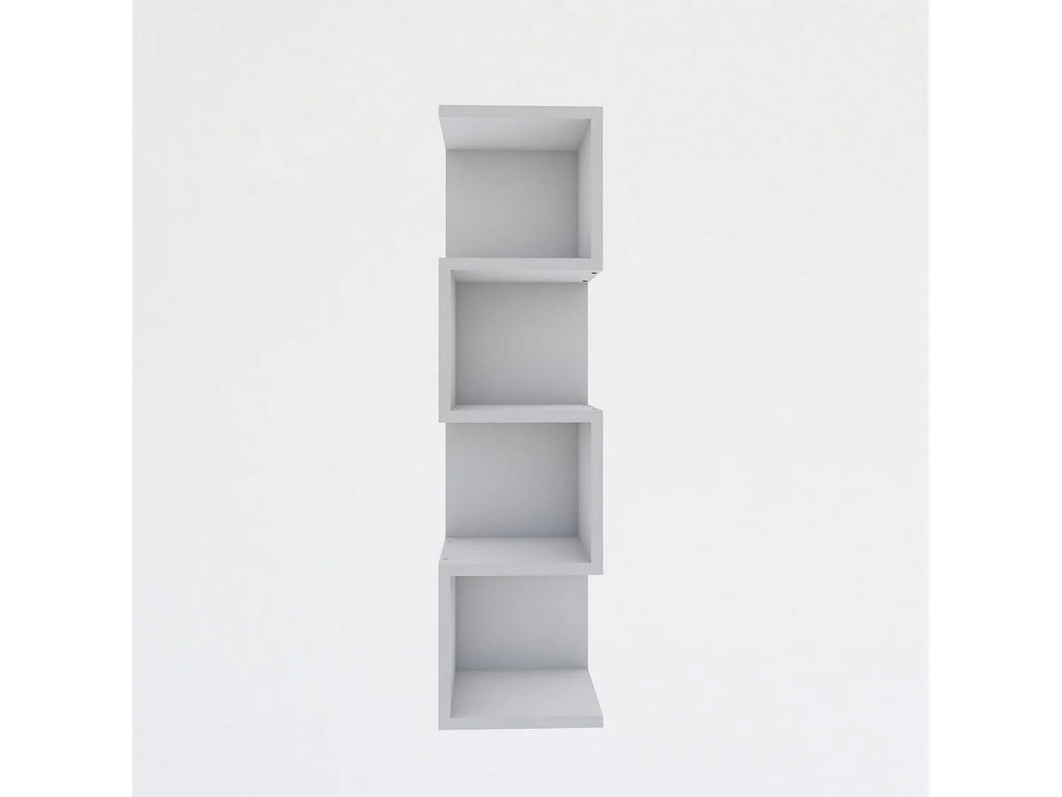 Biała drewniana biblioteczka "Alin" z 4 półkami - 27x25x95 cm, nowoczesny i solidny design