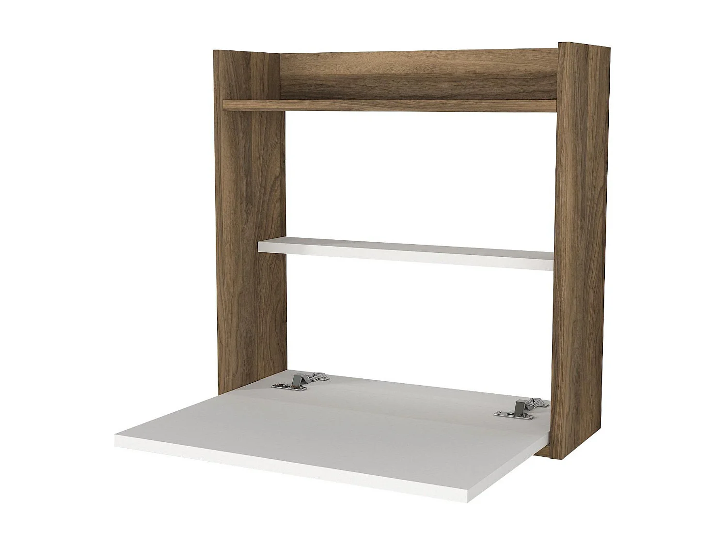 Bureau en bois "Laptop" - 19 x 60 x 60 cm - Blanc, Noyer