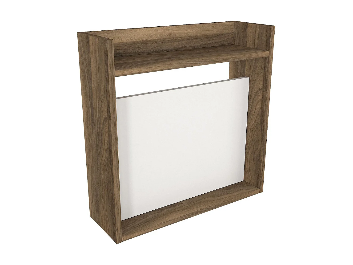 Bureau en bois "Laptop" - 19 x 60 x 60 cm - Blanc, Noyer