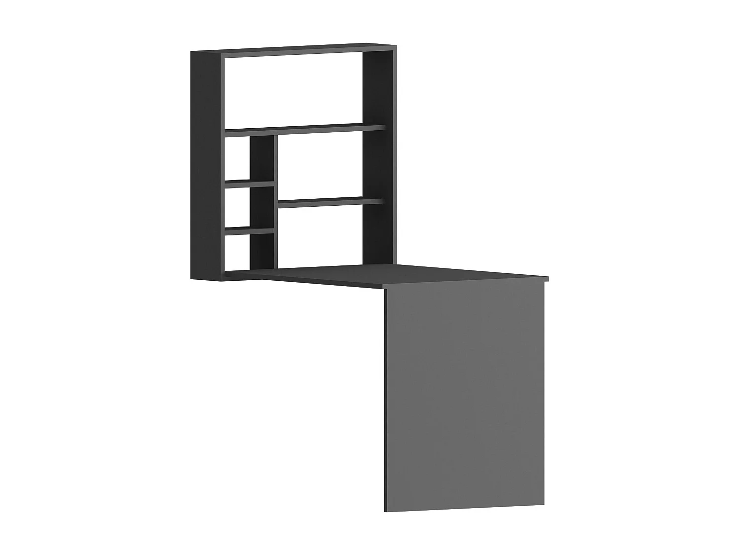 Bureau et étagère mural Conamy L90xH154,2cm Anthracite