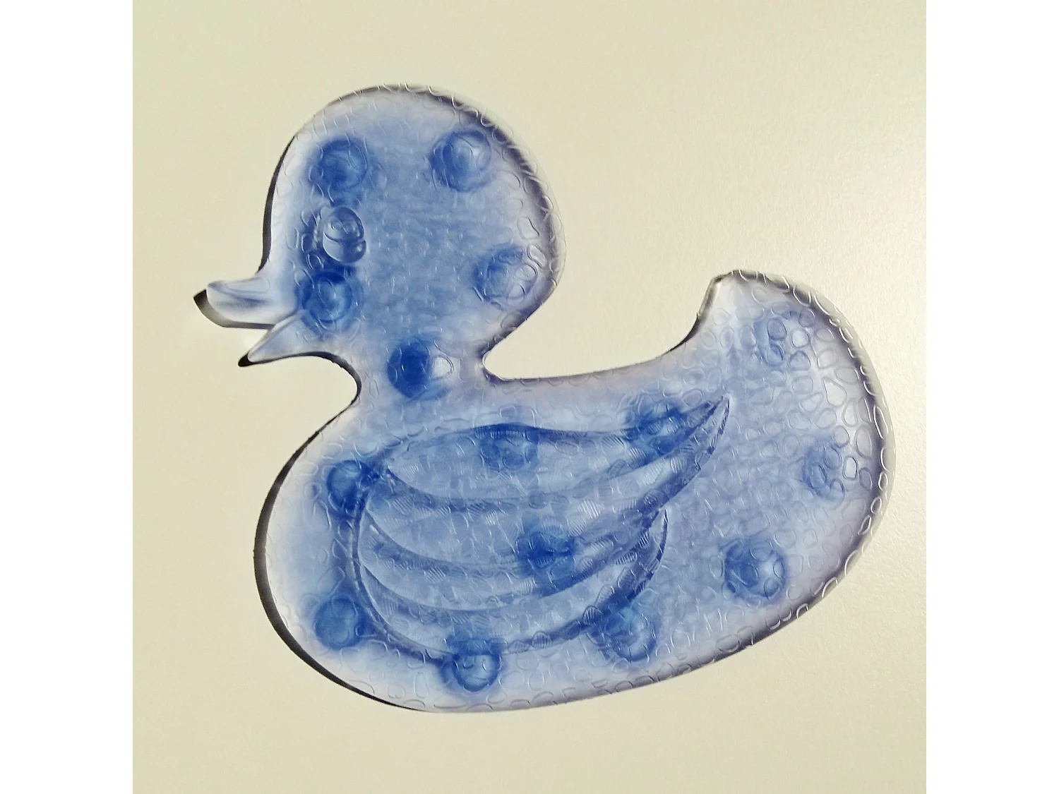 Tapis Antidérapant Pour Receveur De Douche En Forme De Canard, Couleur Bleue