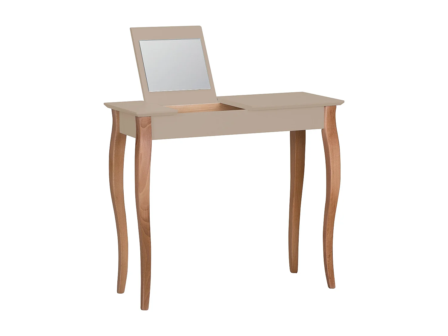 Petite coiffeuse avec miroir 85 x 35 cm Lillo Beige Brun