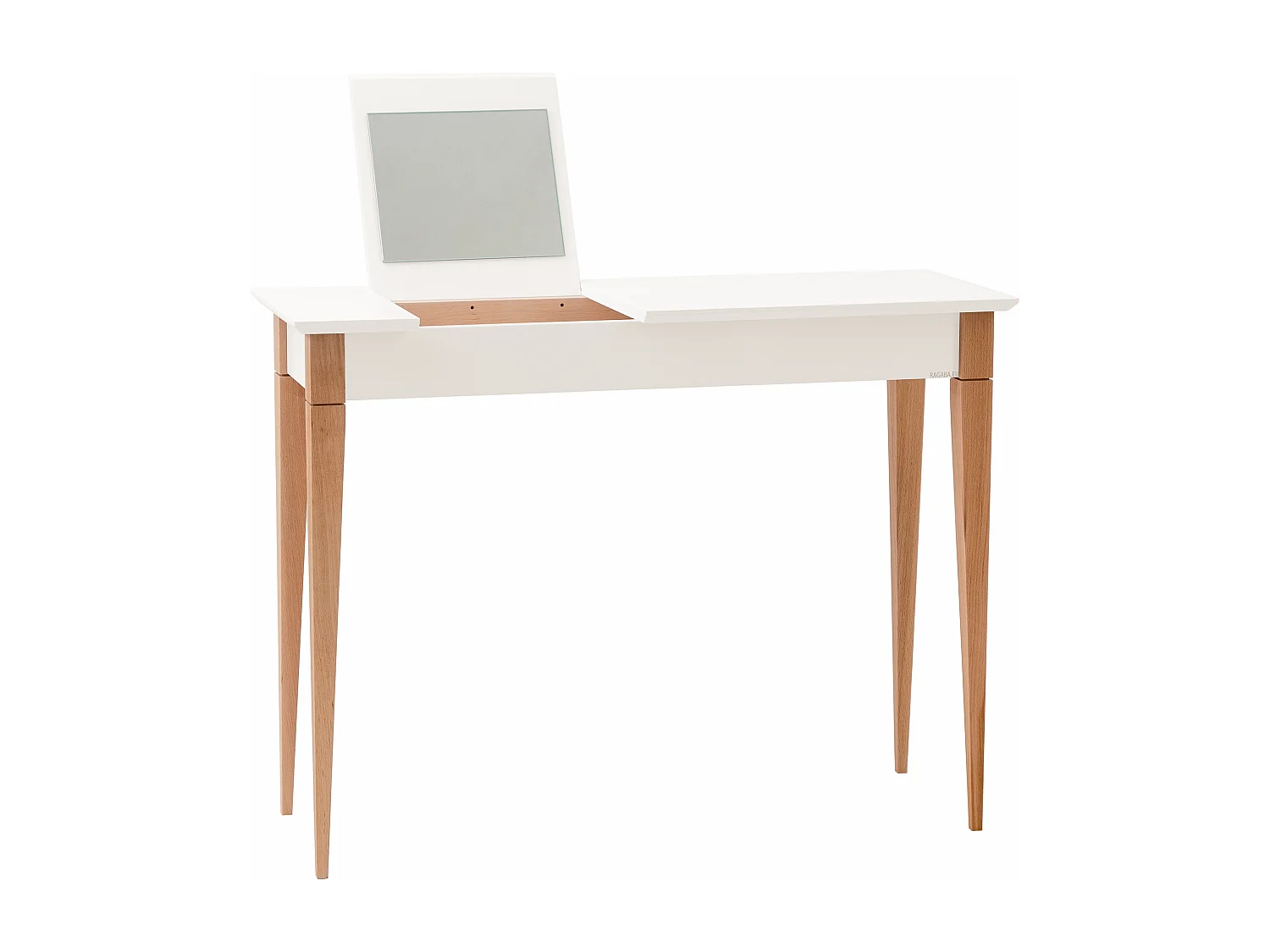 Petite coiffeuse avec miroir 105 x 35 cm Mimo Blanc