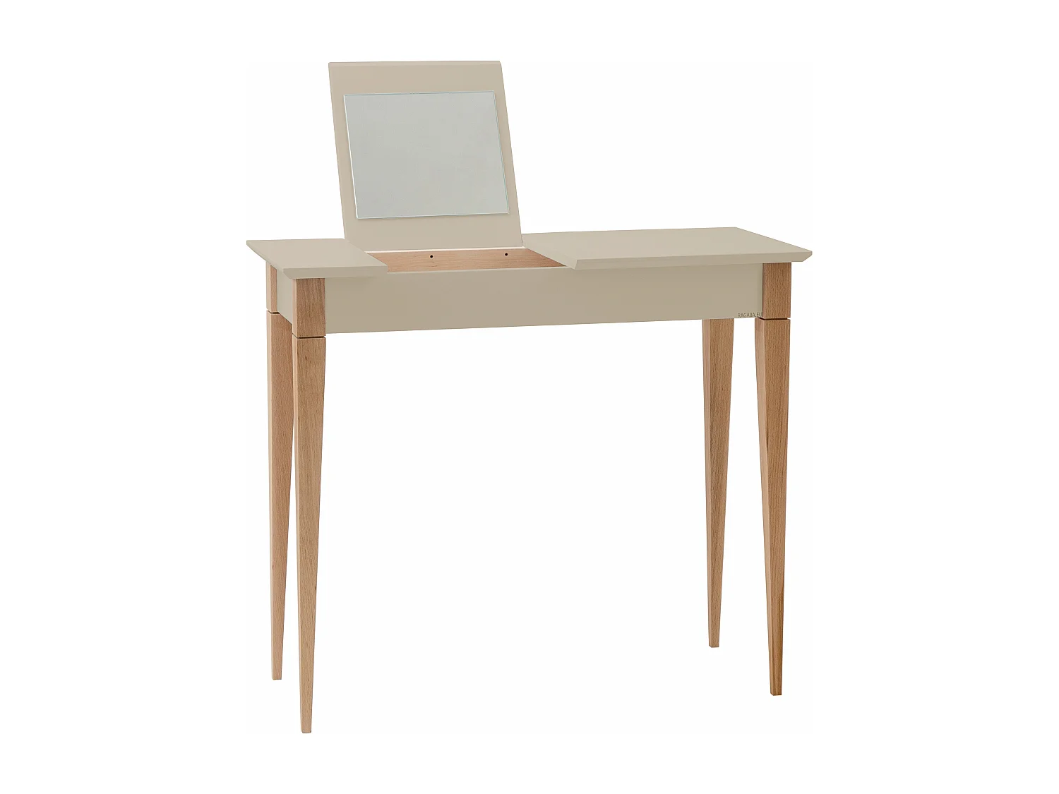 Kleine kaptafel met spiegel 85 x 35 cm Mimo Bruin Beige