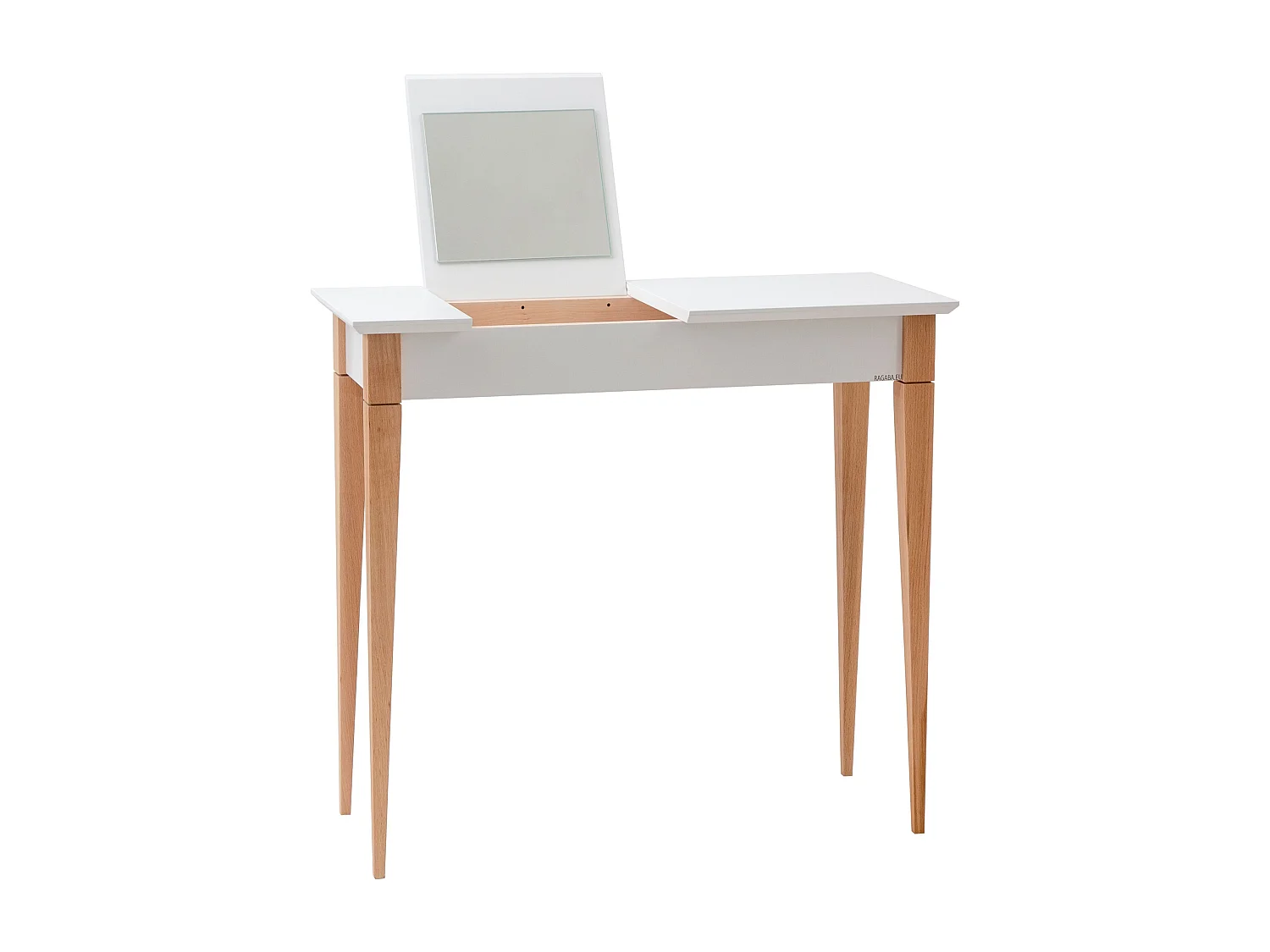 Petite coiffeuse avec miroir 65 x 35 cm Mimo Blanc