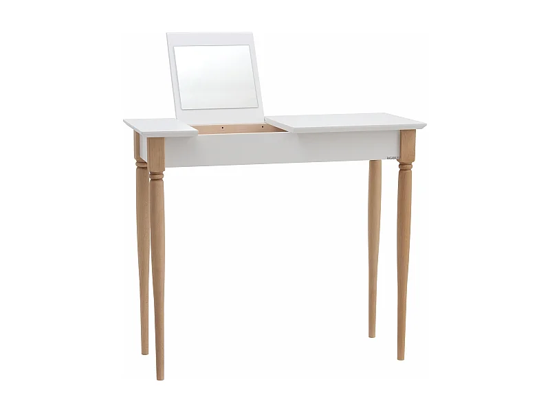 Petite coiffeuse avec miroir 85 x 35 cm Mamo Blanc