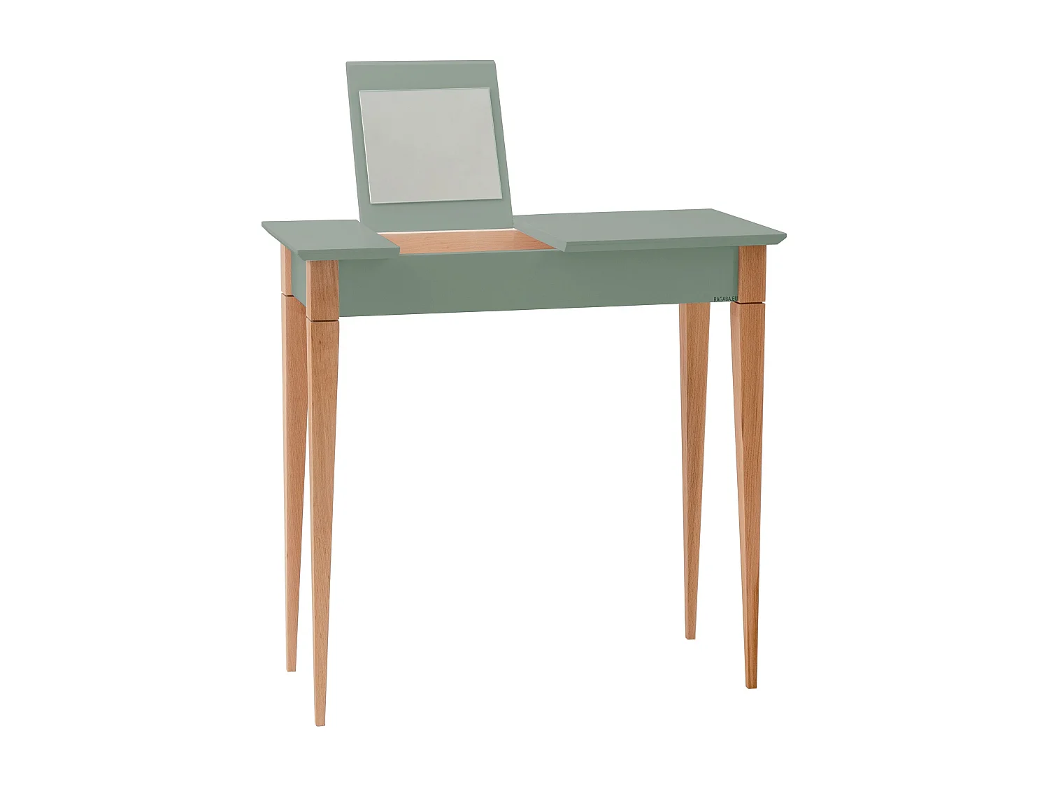 Petite coiffeuse avec miroir 65 x 35 cm Mimo Vert Sauge