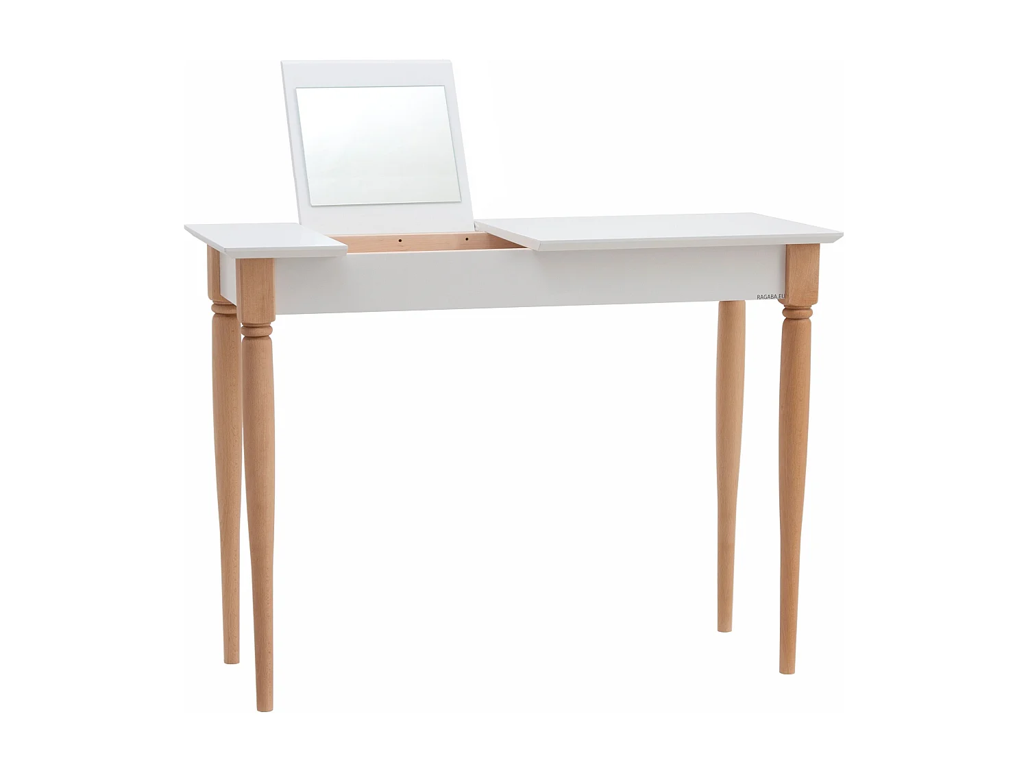 Petite coiffeuse avec miroir 105 x 35 cm Mamo Blanc