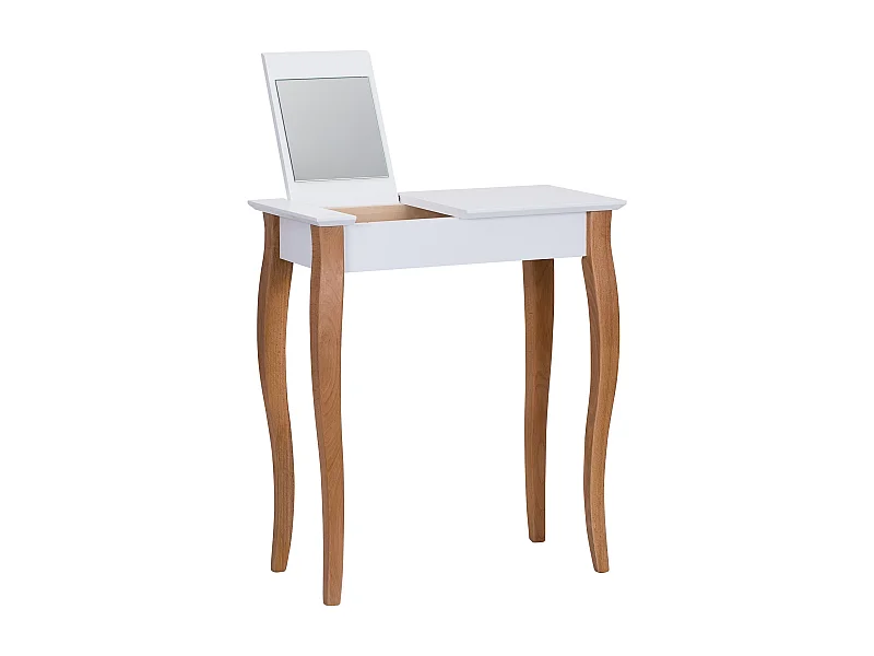 Petite coiffeuse avec miroir 65 x 35 cm Lillo Blanc