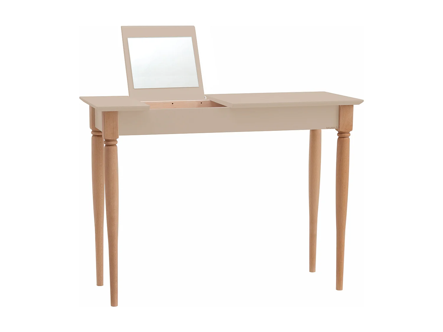 Petite coiffeuse avec miroir 105 x 35 cm Mamo Beige Brun