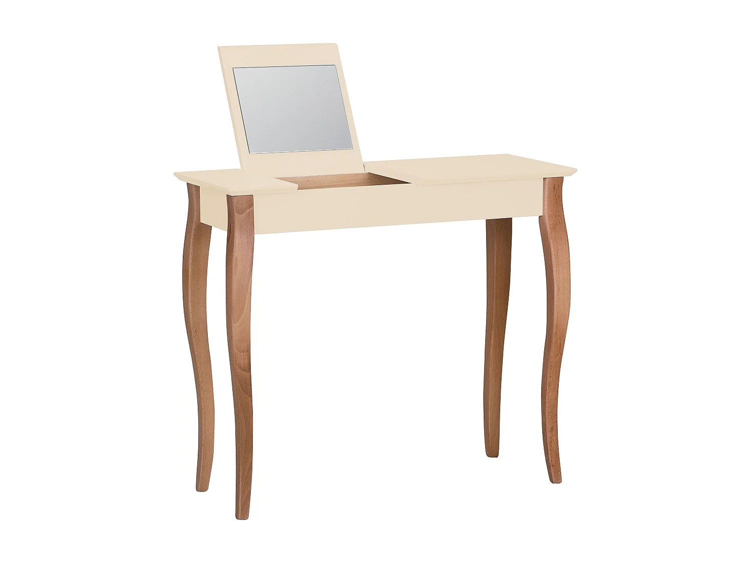 Petite coiffeuse avec miroir 85 x 35 cm Lillo Blanc Craie