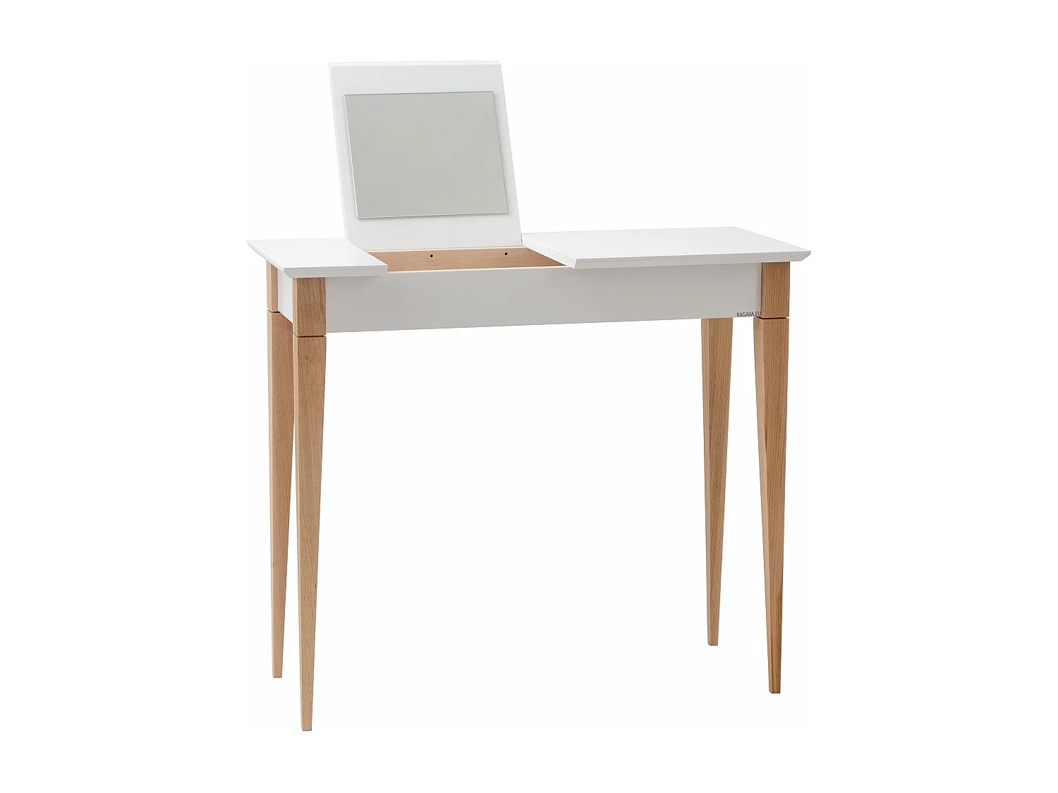 Petite coiffeuse avec miroir 85 x 35 cm Mimo Blanc