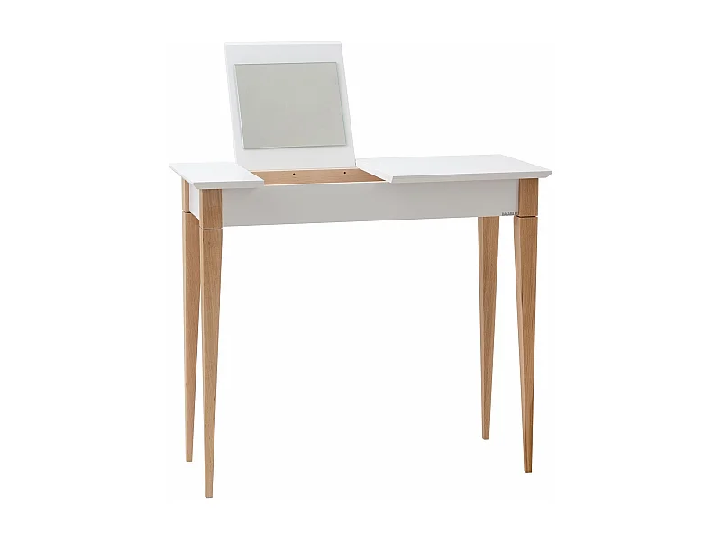 Petite coiffeuse avec miroir 85 x 35 cm Mimo Blanc