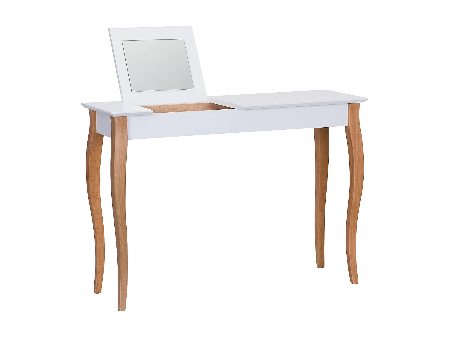 Petite coiffeuse avec miroir 105 x 35 cm Lillo Blanc