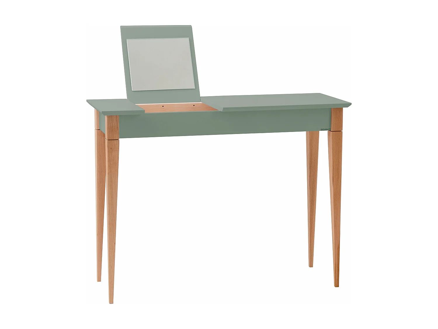 Petite coiffeuse avec miroir 105 x 35 cm Mimo Vert Sauge