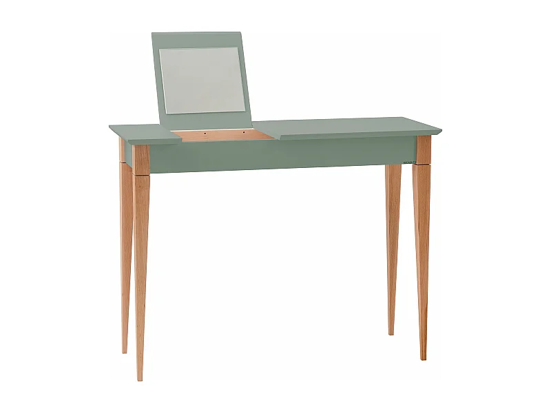 Petite coiffeuse avec miroir 105 x 35 cm Mimo Vert Sauge