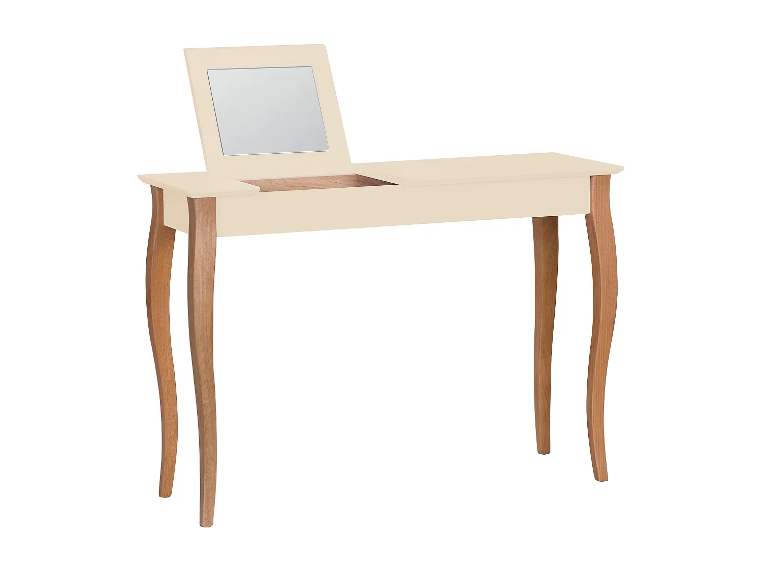 Kleine kaptafel met spiegel 105 x 35 cm Lillo Krijtwit