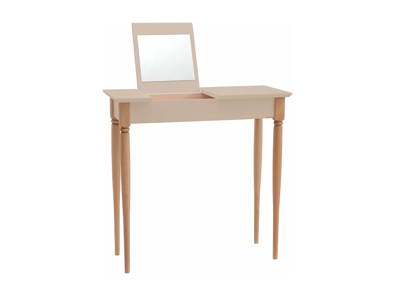 Petite coiffeuse avec miroir 65 x 35 cm Mamo Beige Brun
