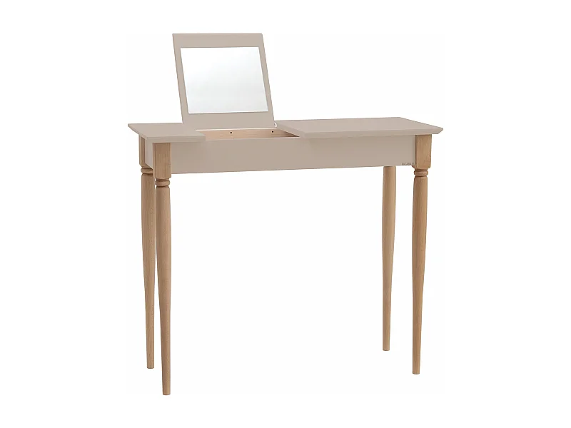 Kleiner Schminktisch mit Spiegel 85 x 35 cm Mamo Braun Beige