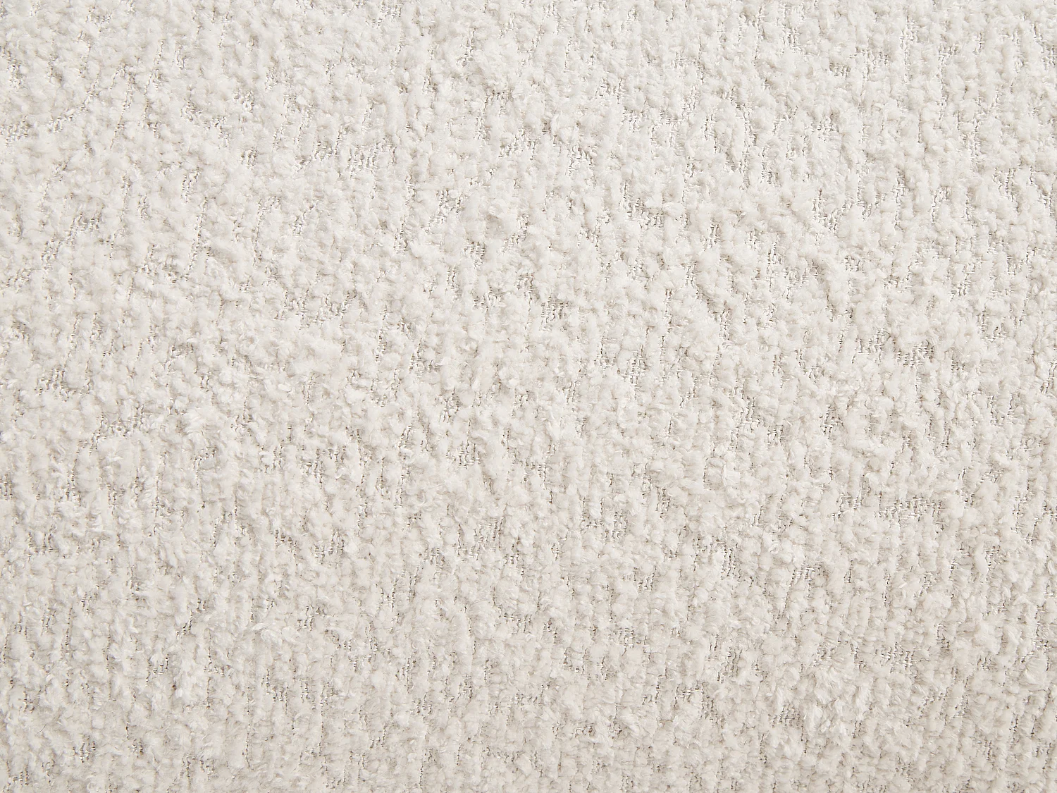 Lot de 2 tabourets en tissu bouclette et bois d'hévéa noir - Blanc - ZAPOLKA