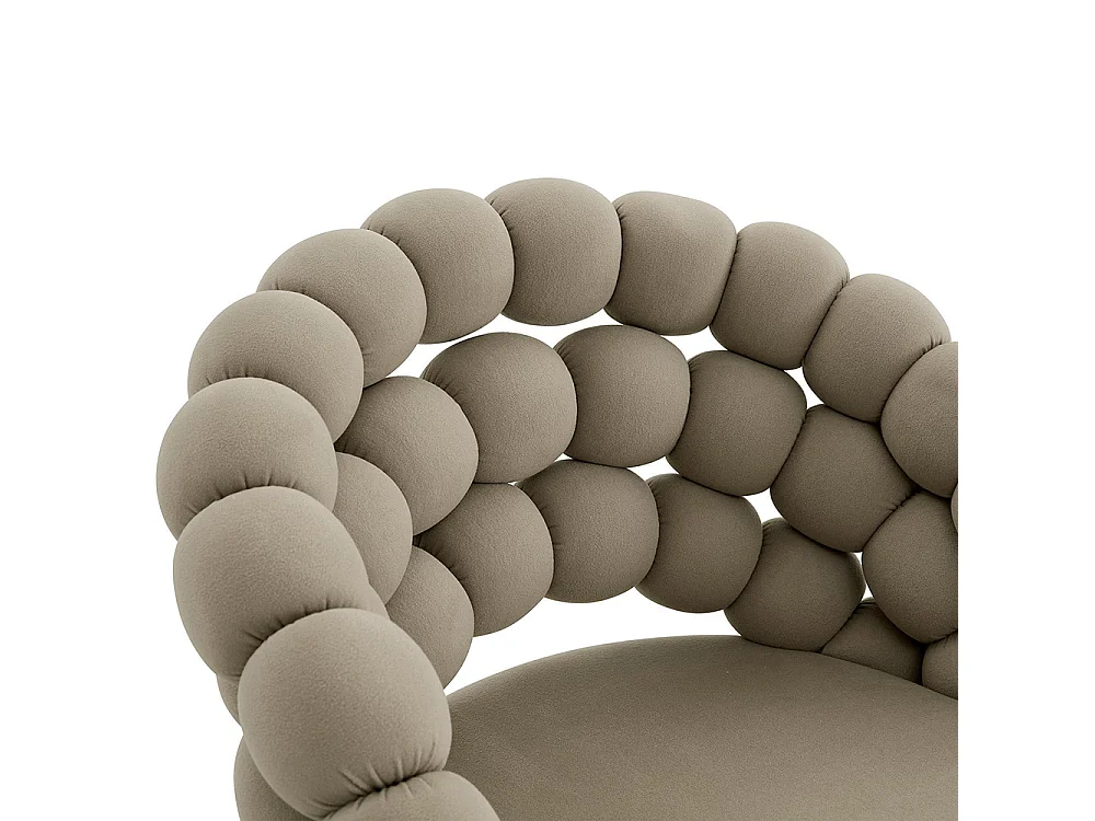 Fluwelen barkrukken Set van 2 - rugleuning met ketting met bolletjes, verstelbare voet in verguld metaal, grijs