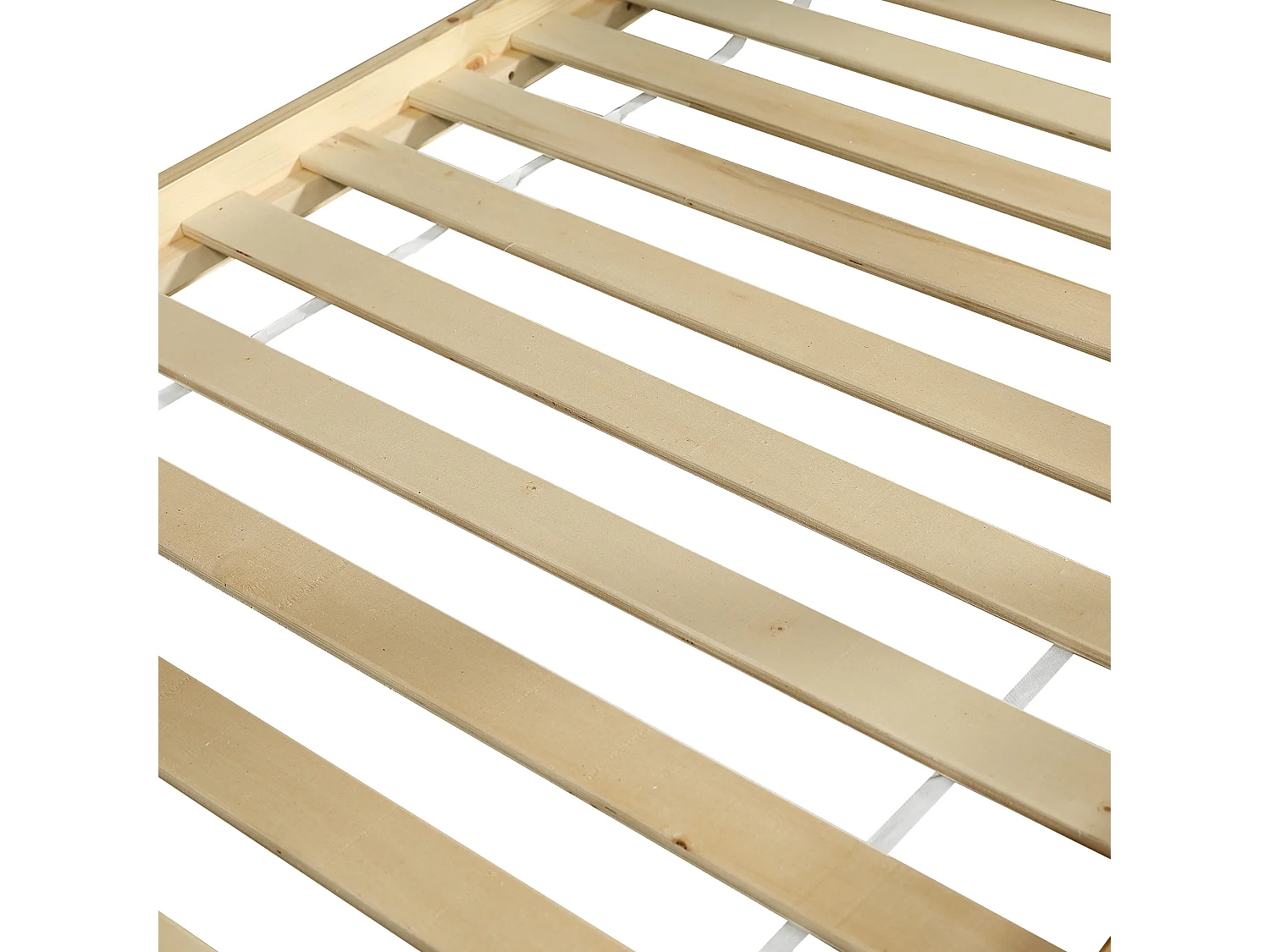 Stapelbed 120x200cm Scheve trap 3 treden hout Zijbeveiliging Wit natuurlijk (Zonder matras)