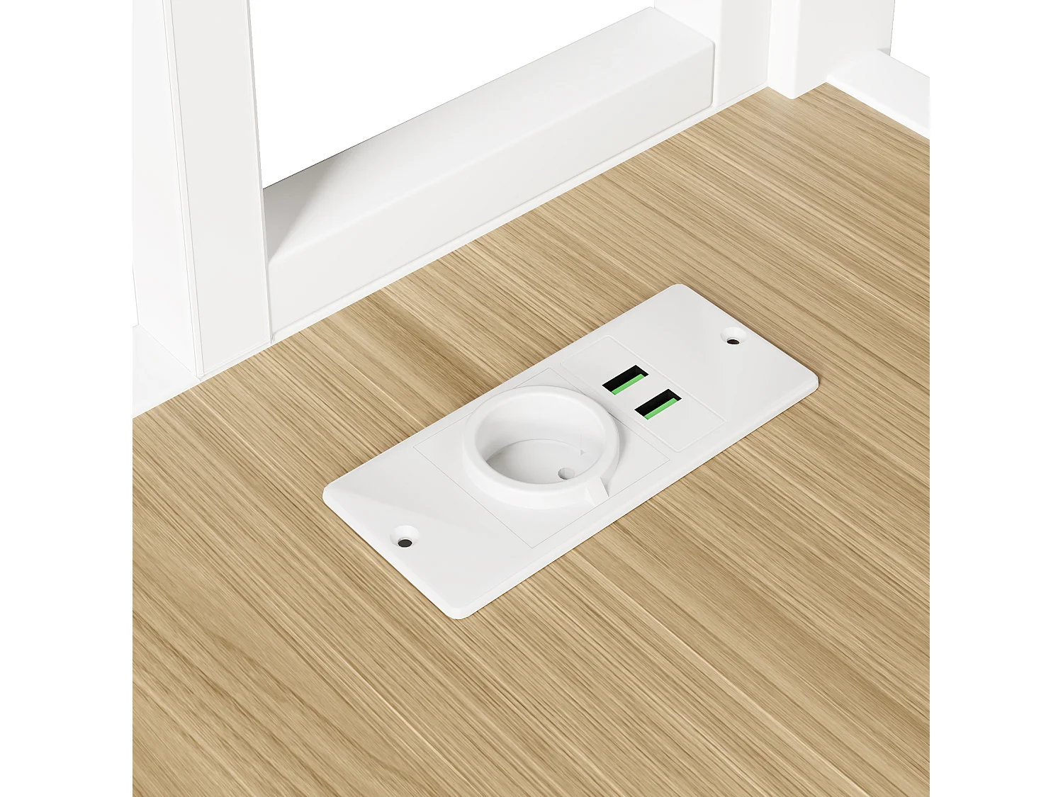 Lit superposé 140x200cm avec compartiments de rangement bureau bande lumineuse LED port USB rambarde de sécurité et échelle en blanc (sans matelas)