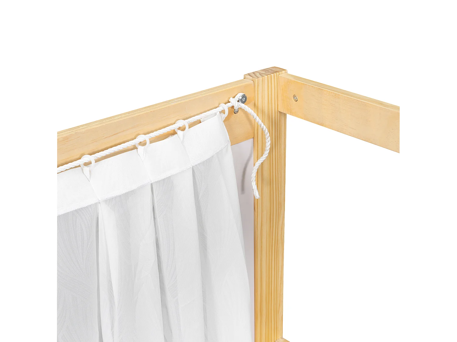 Litera 160x200cm cama infantil moderna con almacenamiento y escalera madera y MDF para habitación Blanco y natural (Sin colchón)