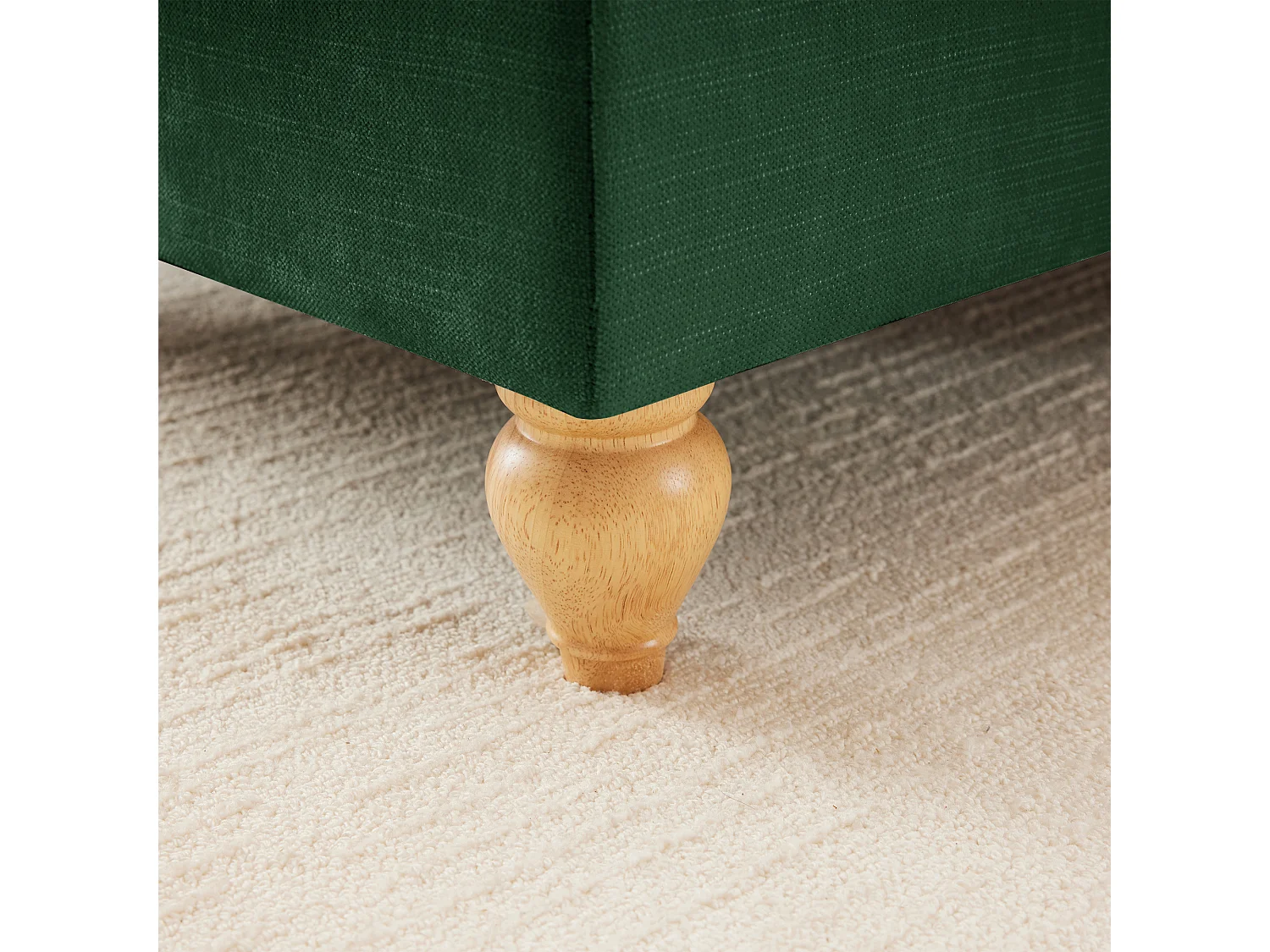 Sofa modulair twee stijlen afneembare volant chenille groen