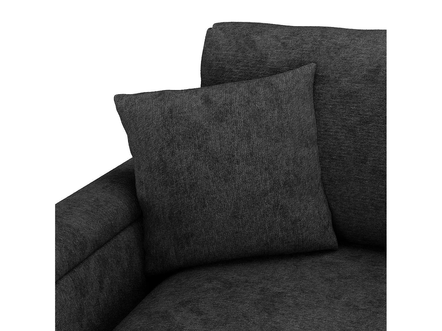 Canapé 242x80x88cm Moderne Multifonction Rangement intégré Sièges confortables Chenille Pour séjour Gris