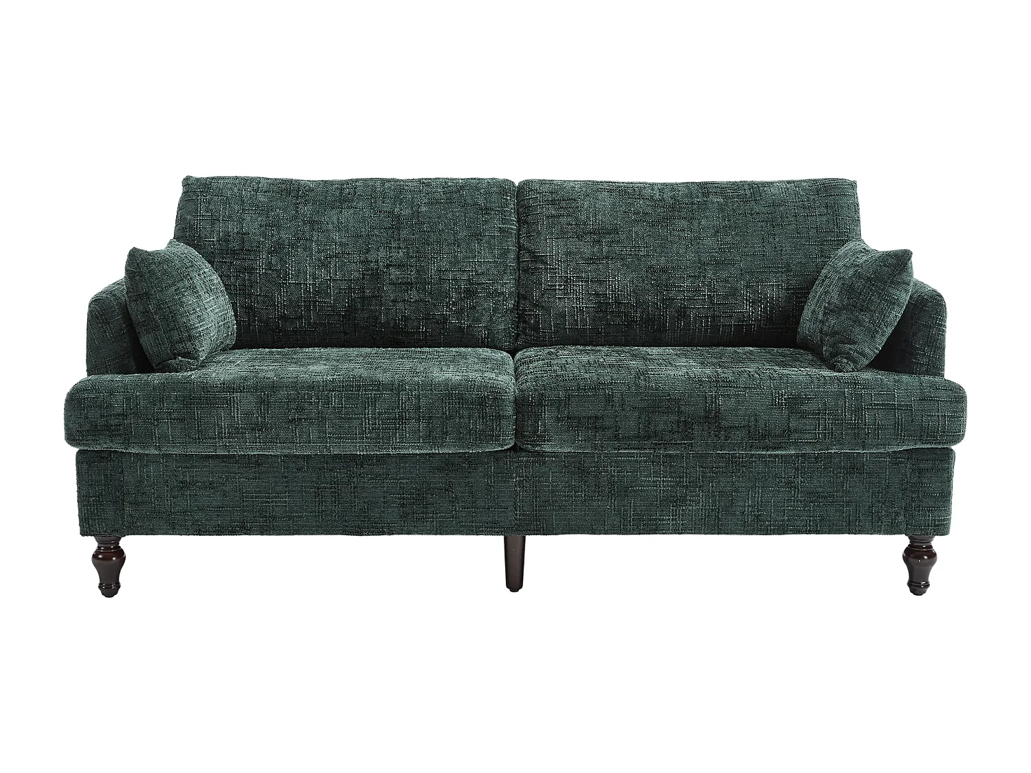 Canapé 2 places 175x83x78cm Design Moderne Chenille Remplissage Mousse Port USB LED Émeraude