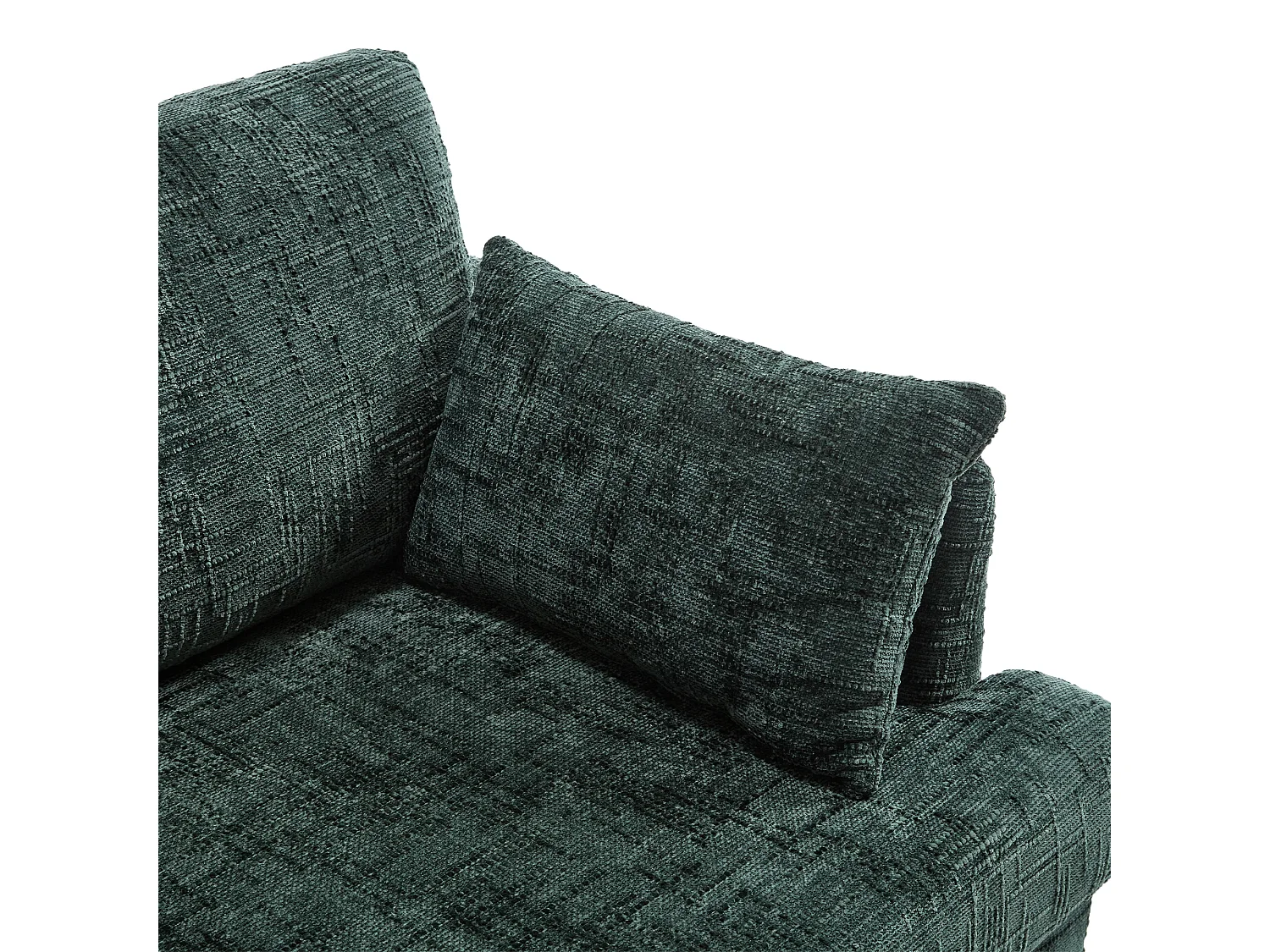 Canapé 2 places 175x83x78cm Design Moderne Chenille Remplissage Mousse Port USB LED Émeraude