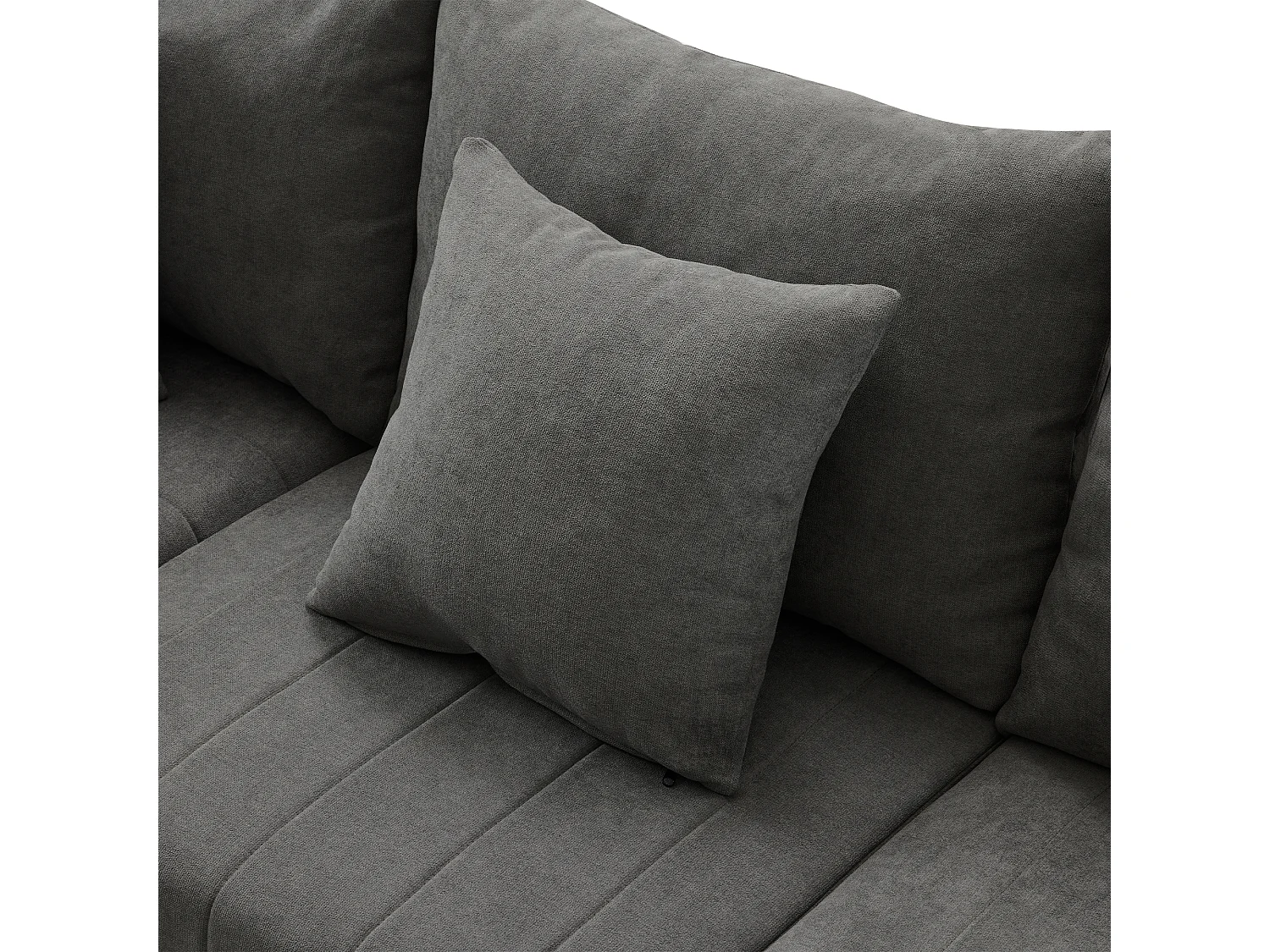 Canapé invité compact double fonction relax pour invités mousse haute densité gris