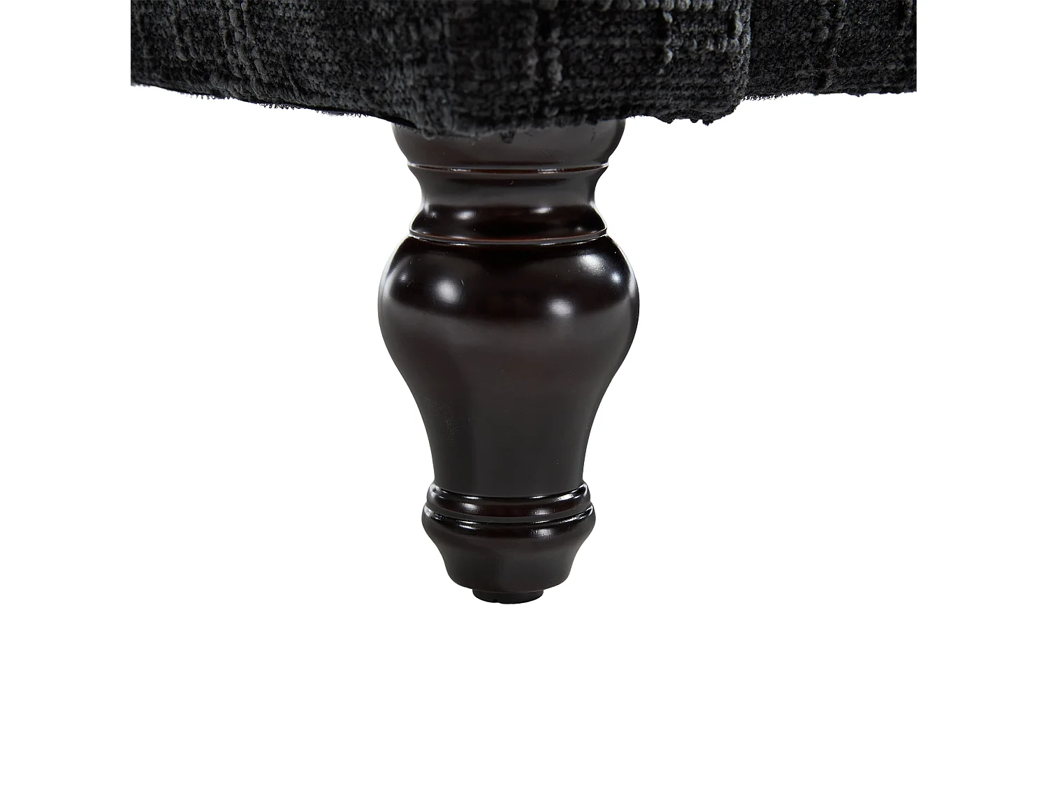 Canapé deux places 175x83x78cm style contemporain assise moelleuse tissu chenille bureau noir