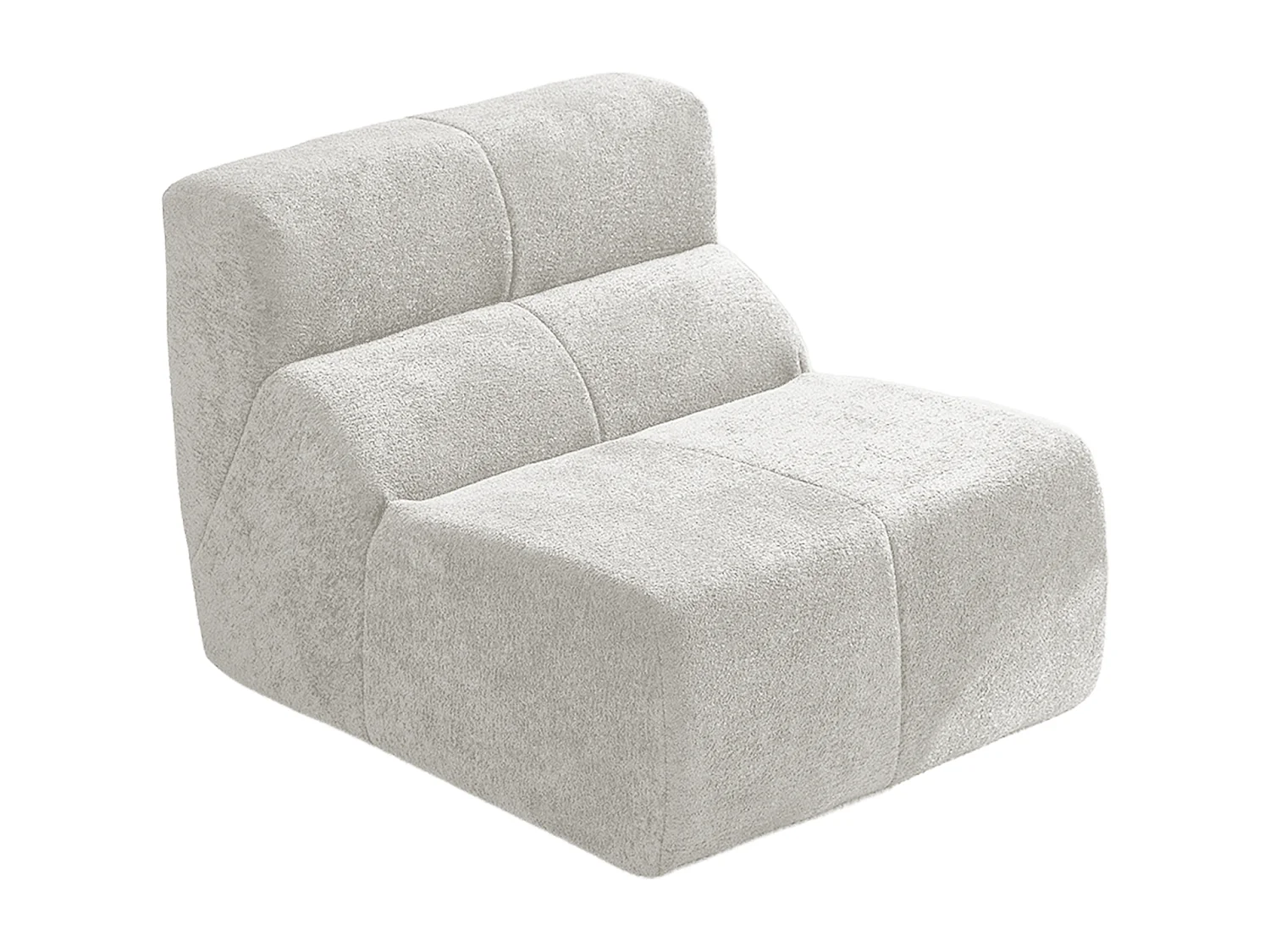 Canapé 94x110x79cm style moderne fonction assise confortable rembourrage mousse velours blanc séjour