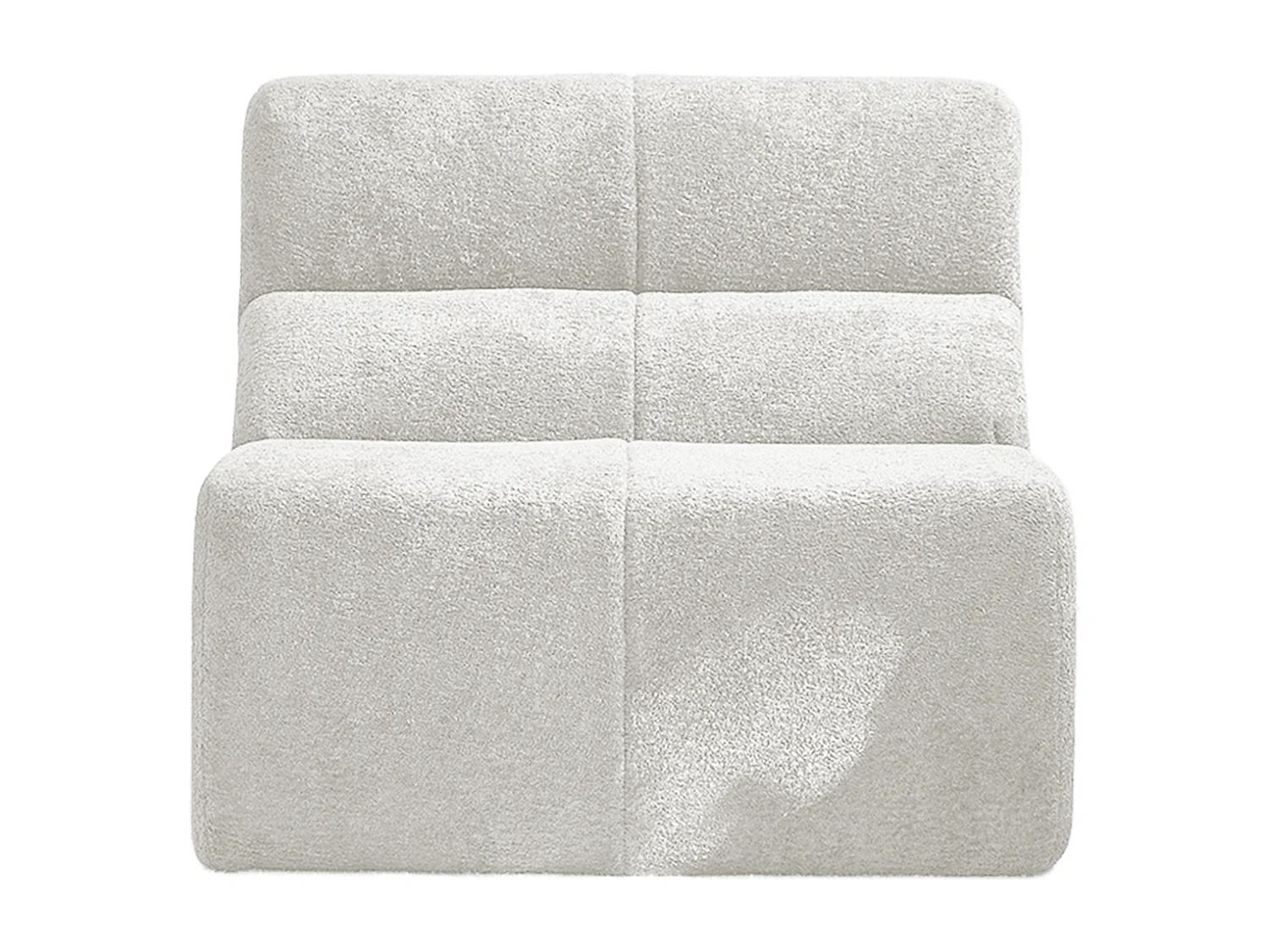 Fauteuil 94x110x79 cm, ergonomique, sans montage, tissu velours blanc