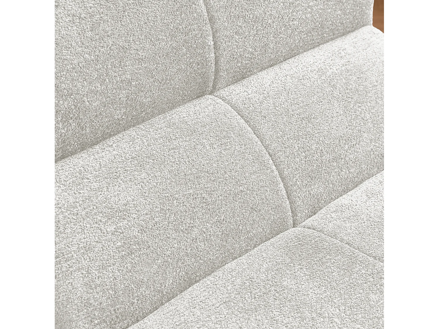 Fauteuil 94x110x79 cm, ergonomique, sans montage, tissu velours blanc