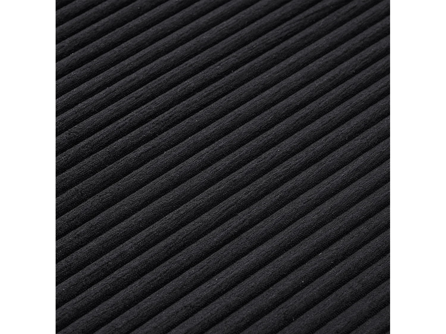 Canapé 177x122x92cm lecture ergonomique sans montage mousse haute densité velours côtelé Noir